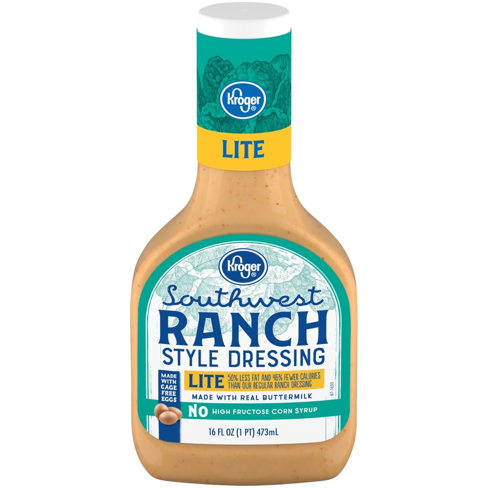 slide 1 of 1, Kroger Lite Southwest Ranch Style Dressing, 16 fl oz