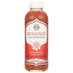 GT's Raw Strawberry Serenity Kombucha 16 oz