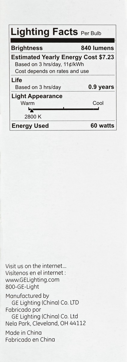 slide 3 of 4, Ge Light Bulbs, Soft White, 60 Watts, 4 ct