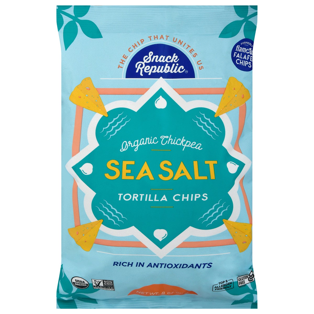 slide 1 of 4, Snack Republic Sea Salt Tortilla Chips 8 oz, 8 oz