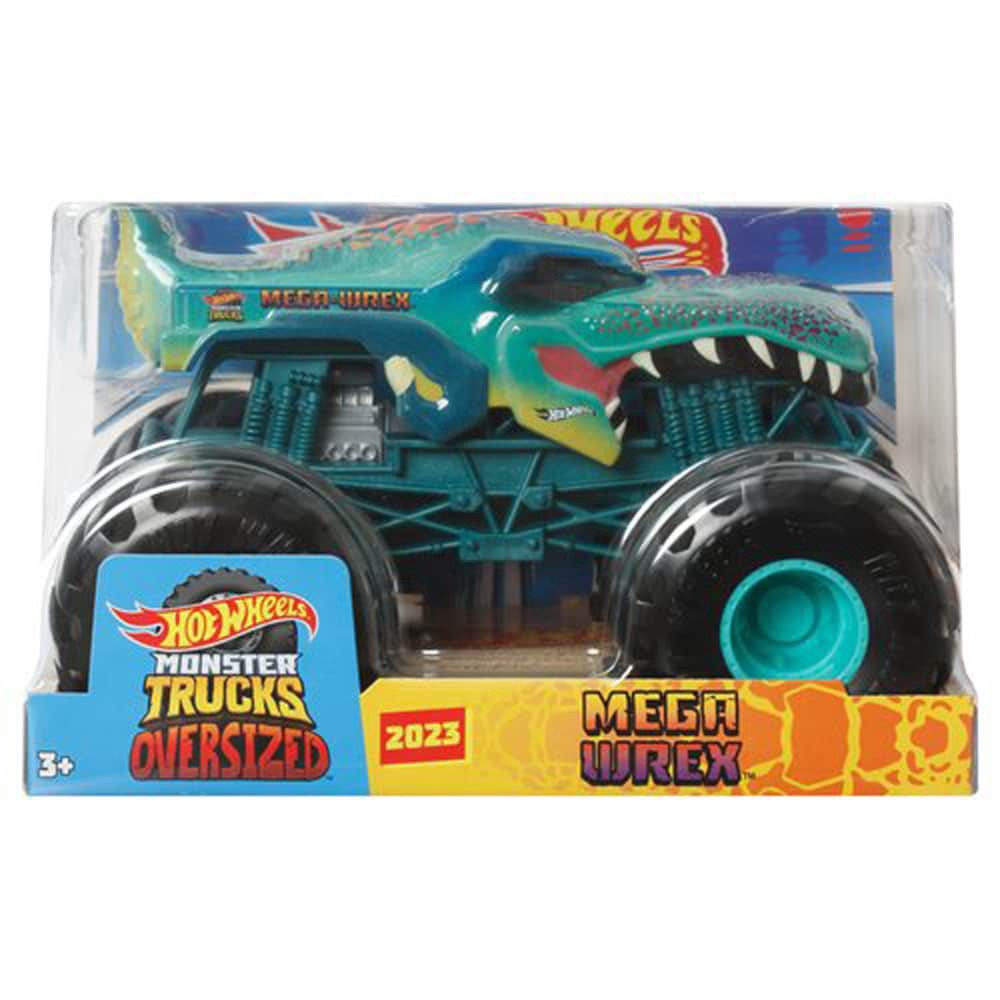 slide 3 of 4, Hot Wheels Monster Truck Oversize 2023 Mega Wrex, Fyj83, 1 ct