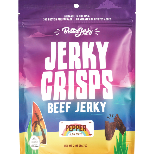 slide 1 of 1, Better Jerky Pepper Beef Crisps 2oz - 2 OZ, 2 oz