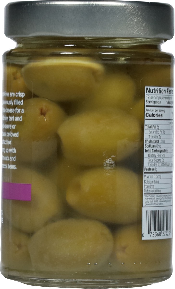 slide 5 of 13, DeLallo Greek Feta Cheese Stuffed Olives 9.9 oz, 9.9 oz