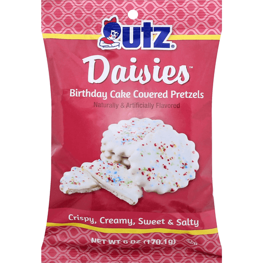 slide 1 of 1, Utz Pretzels, Daisies Birthday Cake, 6 oz