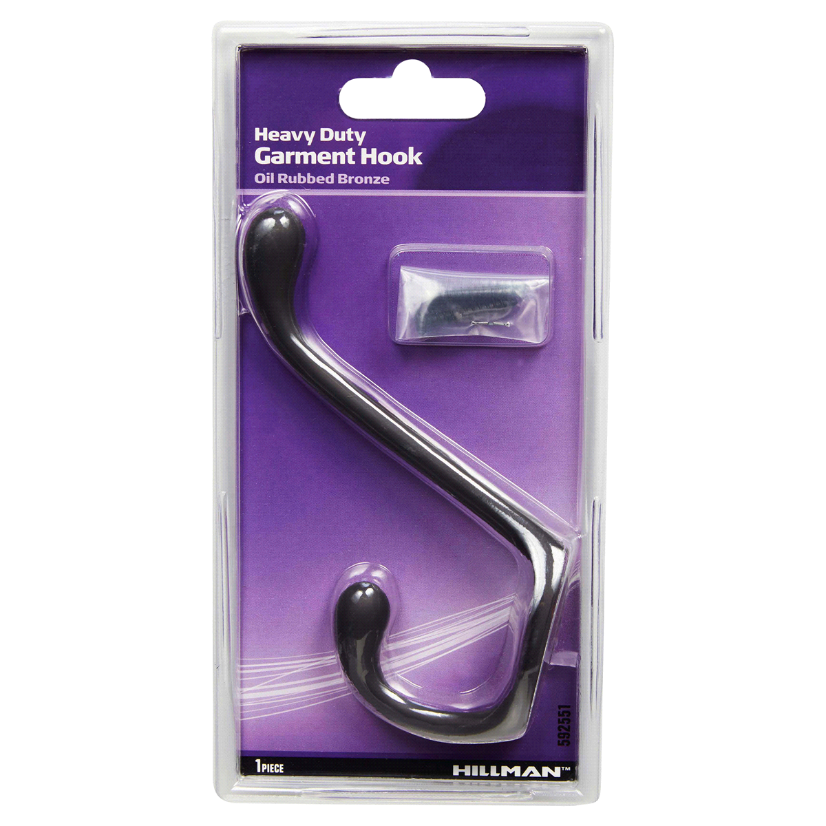 slide 1 of 5, Hillman Garment Hook Oil Rubbed Bronze, 1 ct