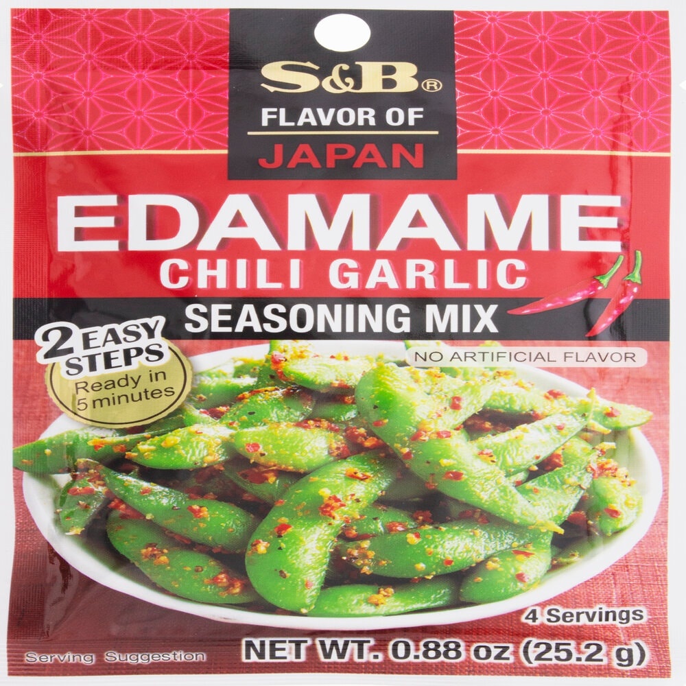 slide 1 of 1, S&B Edamame Chili Garlic Seasoning Mix 0.88 oz, 0.88 oz