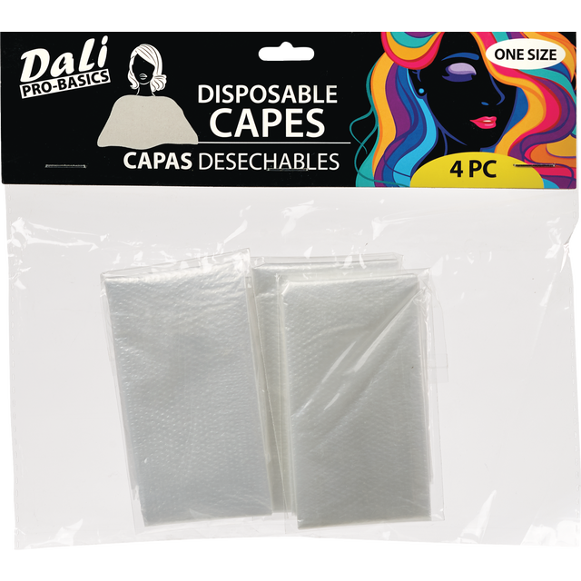 slide 1 of 1, 2 Disposable Plastic Cape, 1 ct