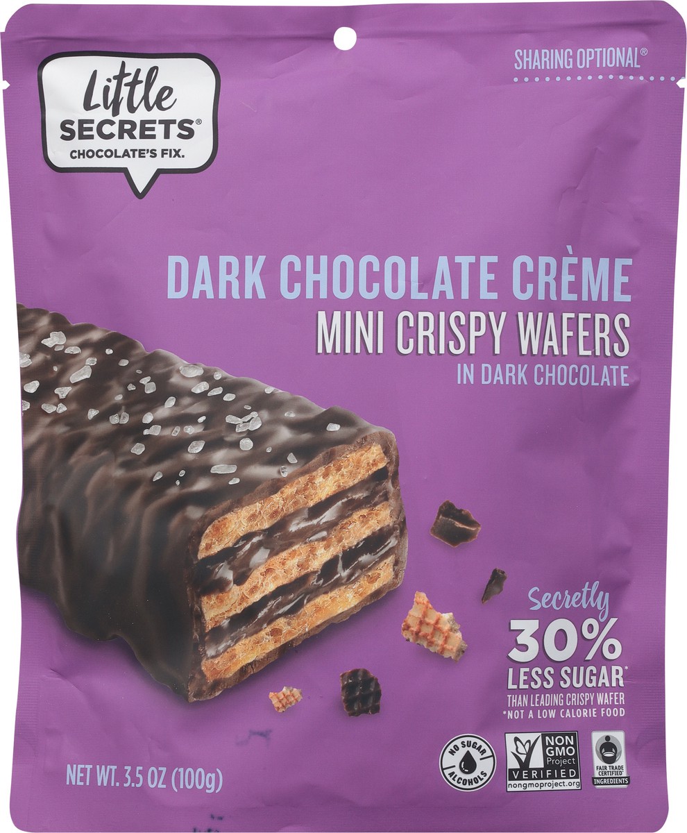 slide 5 of 9, Little Secrets Dark Chocolate Creme Mini Crispy Wafers in Dark Chocolate 3.5 oz, 1 ct