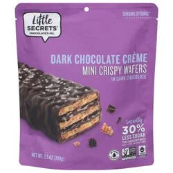 Little Secrets Dark Chocolate Creme Mini Crispy Wafers in Dark Chocolate 3.5 oz