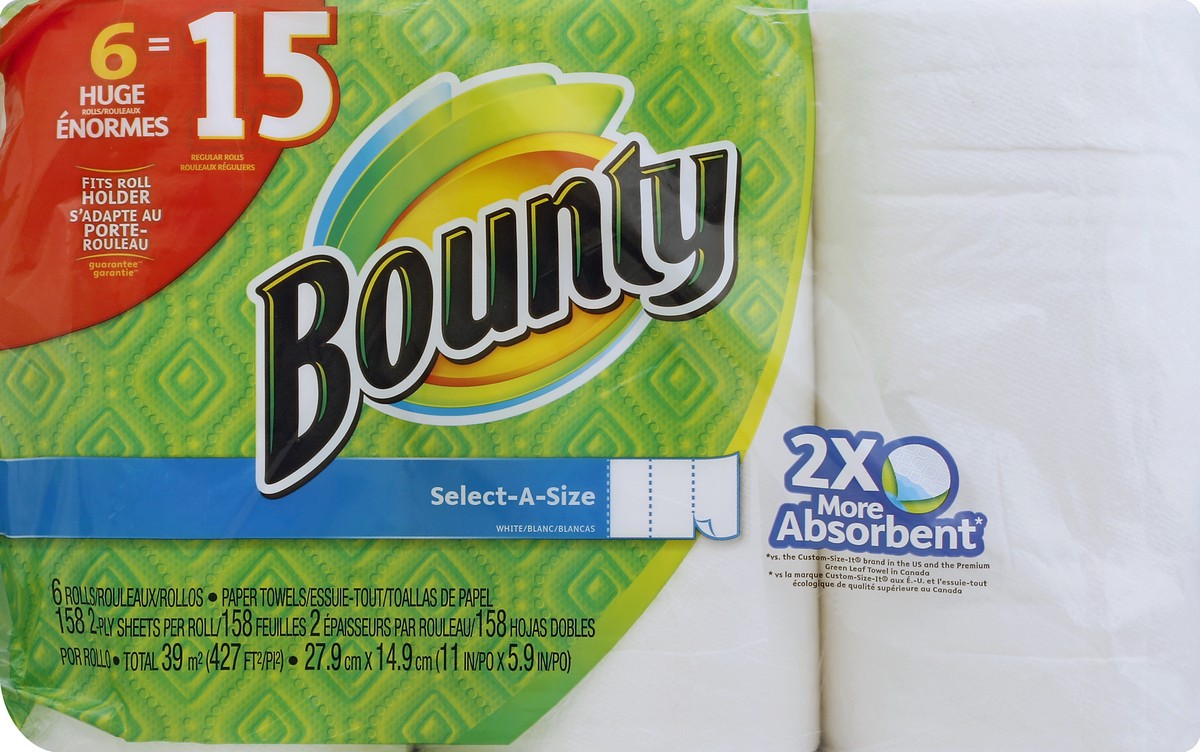 slide 1 of 5, Bounty Paper Towels 6 ea, 6 ct