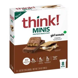 think! Girl Scouts S'mores Protein Snack Bar Minis 8 - 0.92 oz Bars