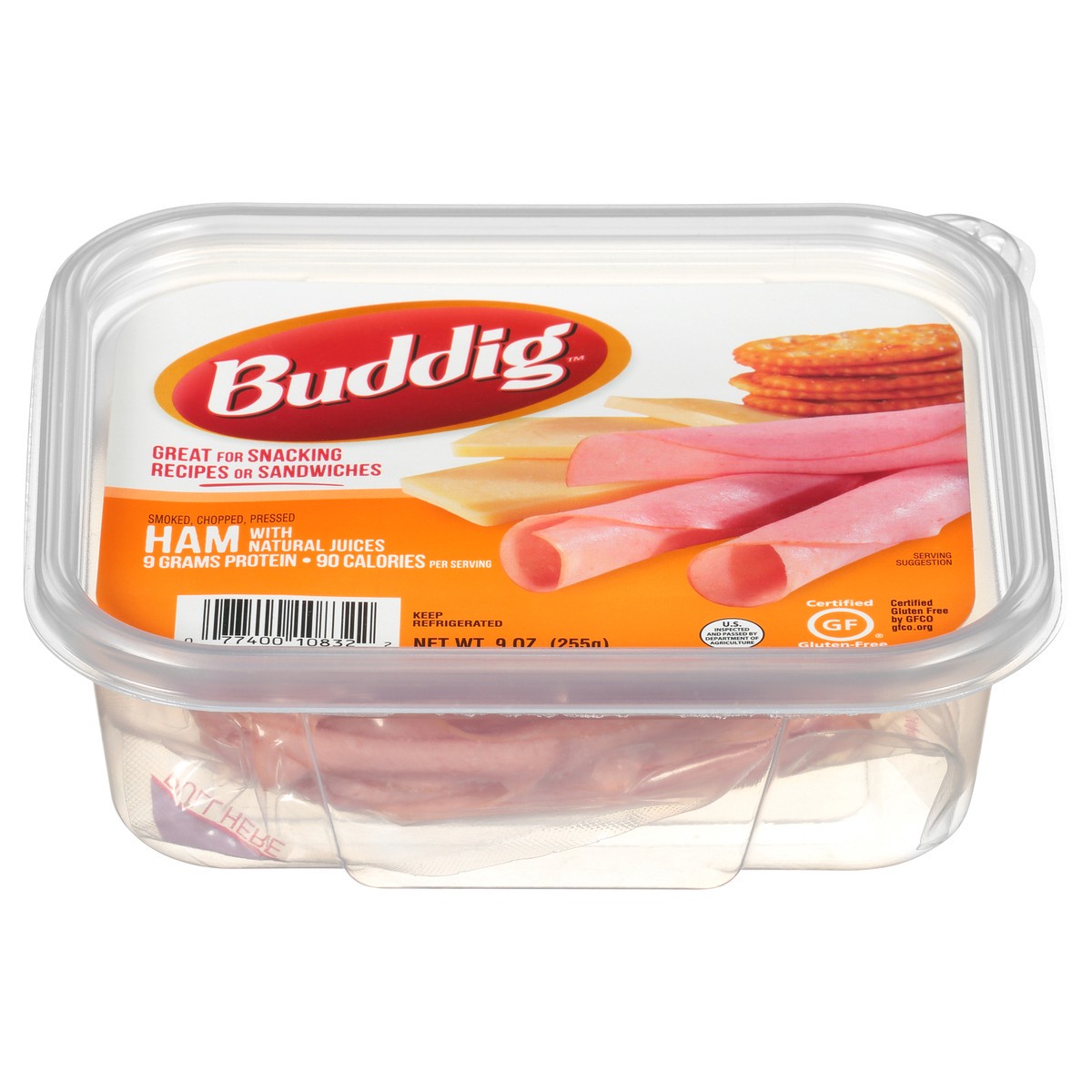 slide 10 of 11, Buddig Tub Ham, 9 oz