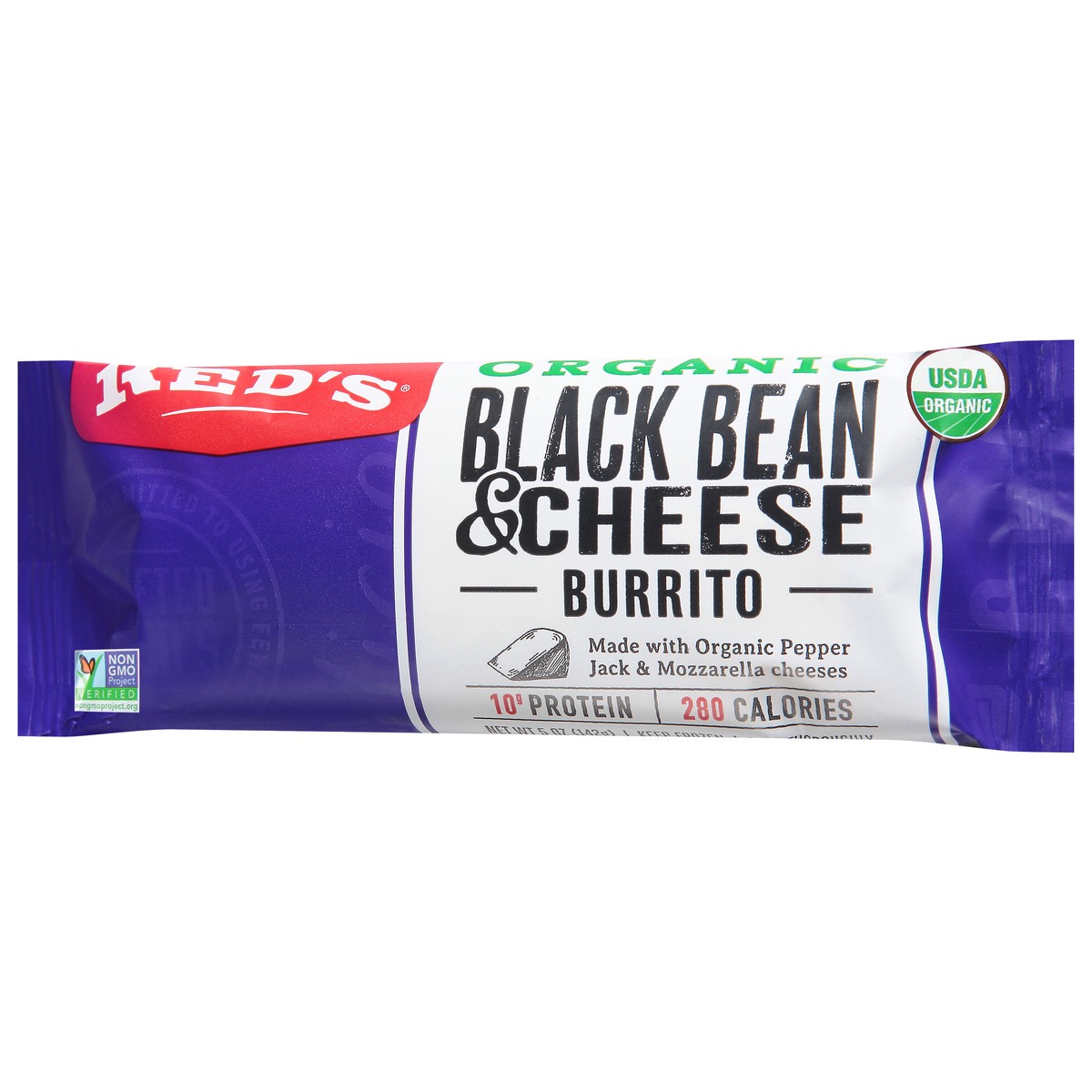 slide 10 of 13, Red's Organic Black Bean & Cheese Burrito 5 oz, 5 oz