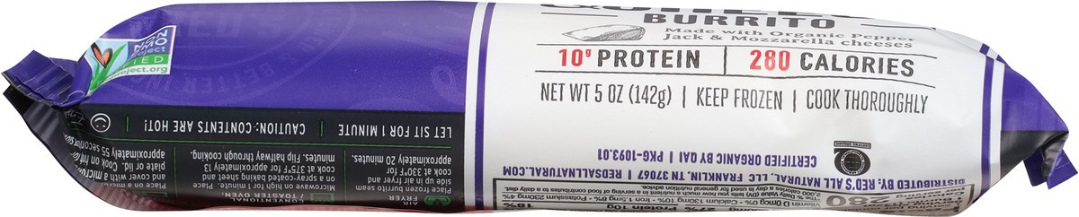 slide 13 of 13, Red's Organic Black Bean & Cheese Burrito 5 oz, 5 oz