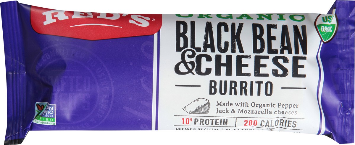 slide 7 of 13, Red's Organic Black Bean & Cheese Burrito 5 oz, 5 oz