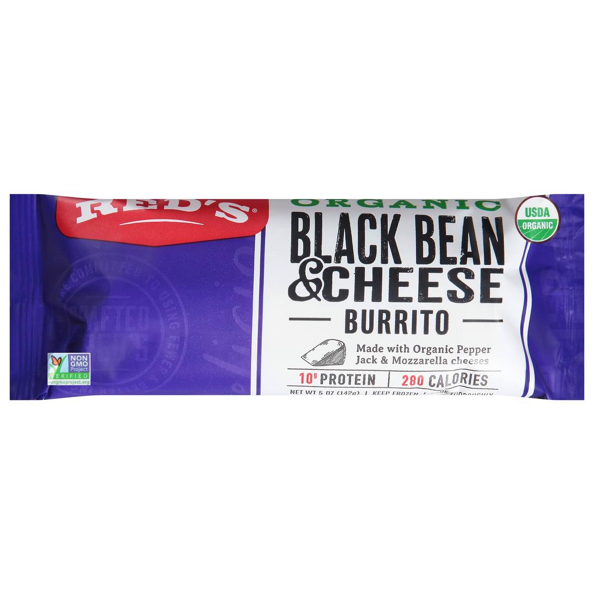 slide 6 of 13, Red's Organic Black Bean & Cheese Burrito 5 oz, 5 oz