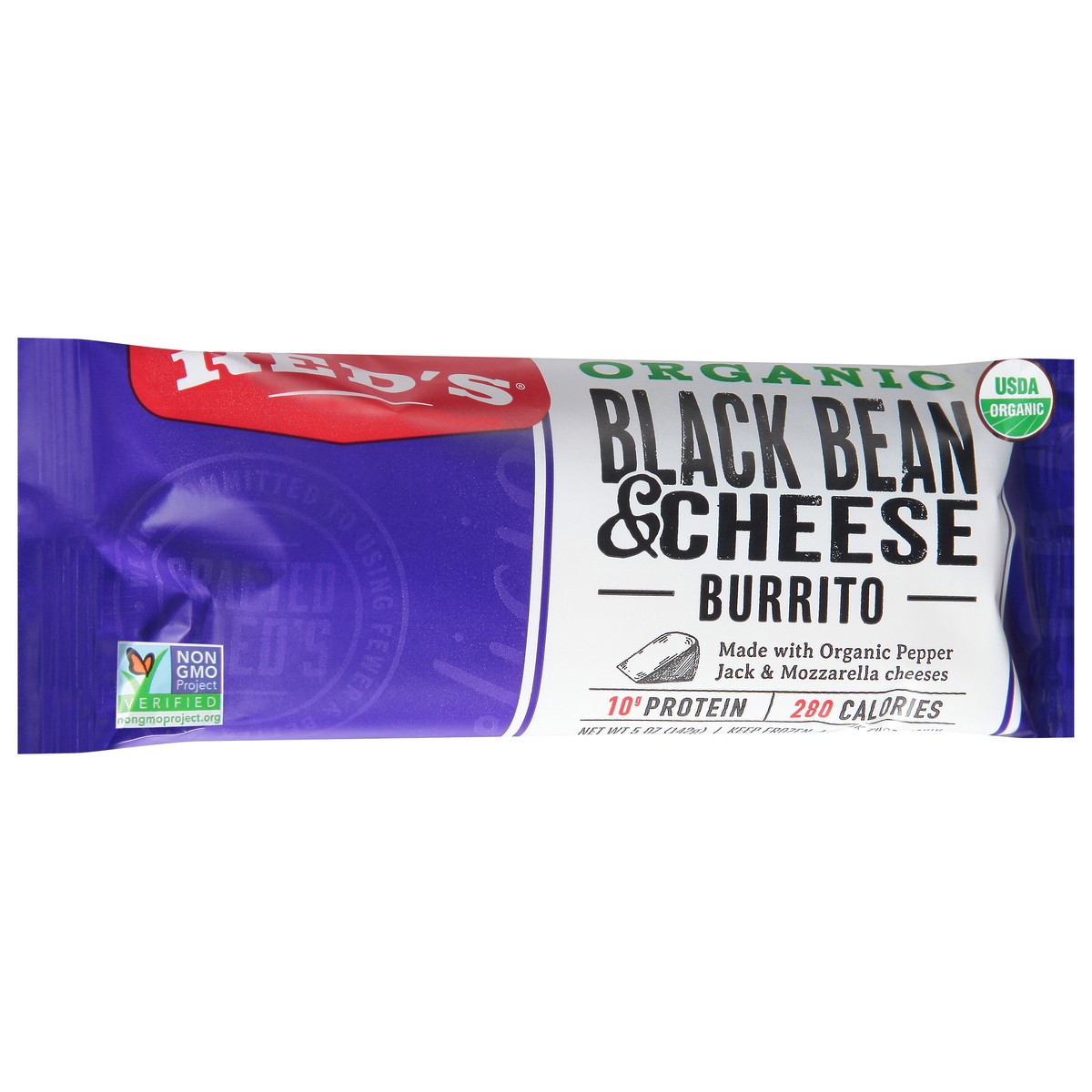 slide 8 of 13, Red's Organic Black Bean & Cheese Burrito 5 oz, 5 oz