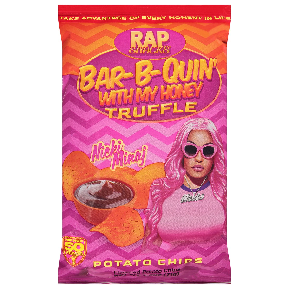 slide 1 of 5, Rap Snacks Nicki Minaj Bar-B-Quin with My Honey Truffle Potato Chips 2.5 oz, 2.5 oz