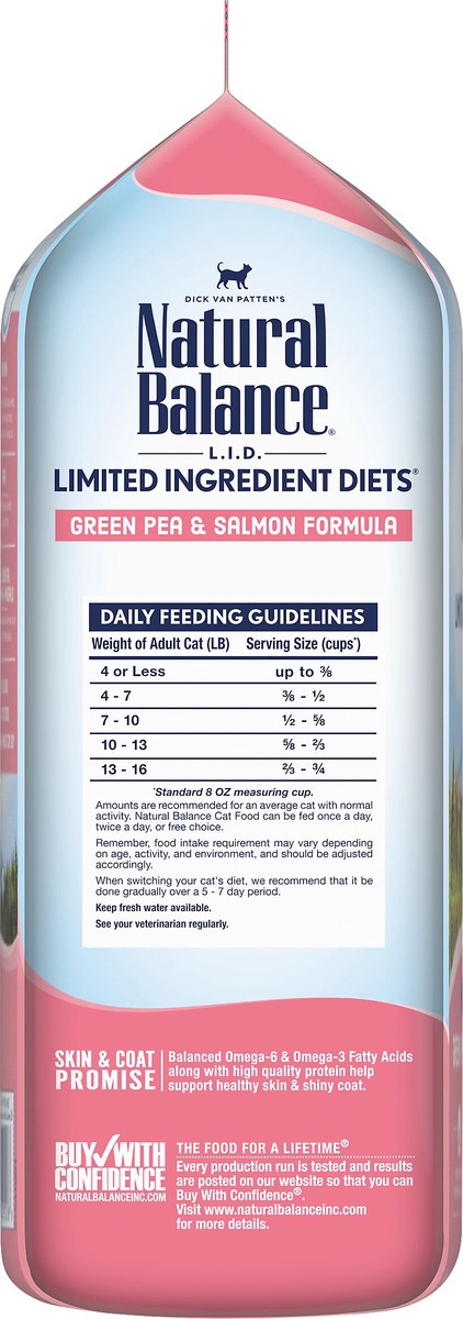 slide 2 of 8, Natural Balance L.I.D. Limited Ingredient Diets Grain Free Green Pea & Salmon Formula Cat Food 2 lb, 2 lb