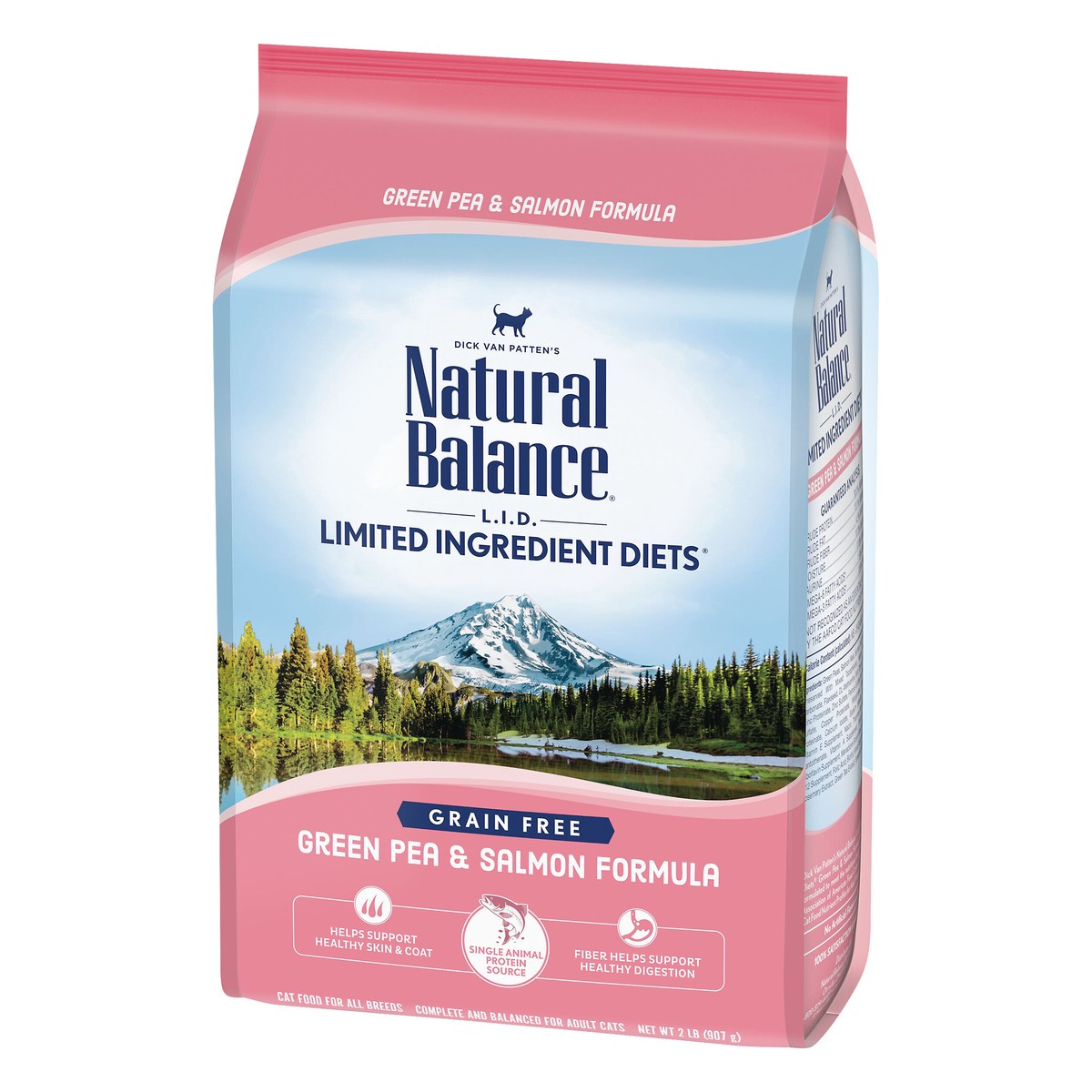 slide 8 of 8, Natural Balance L.I.D. Limited Ingredient Diets Grain Free Green Pea & Salmon Formula Cat Food 2 lb, 2 lb