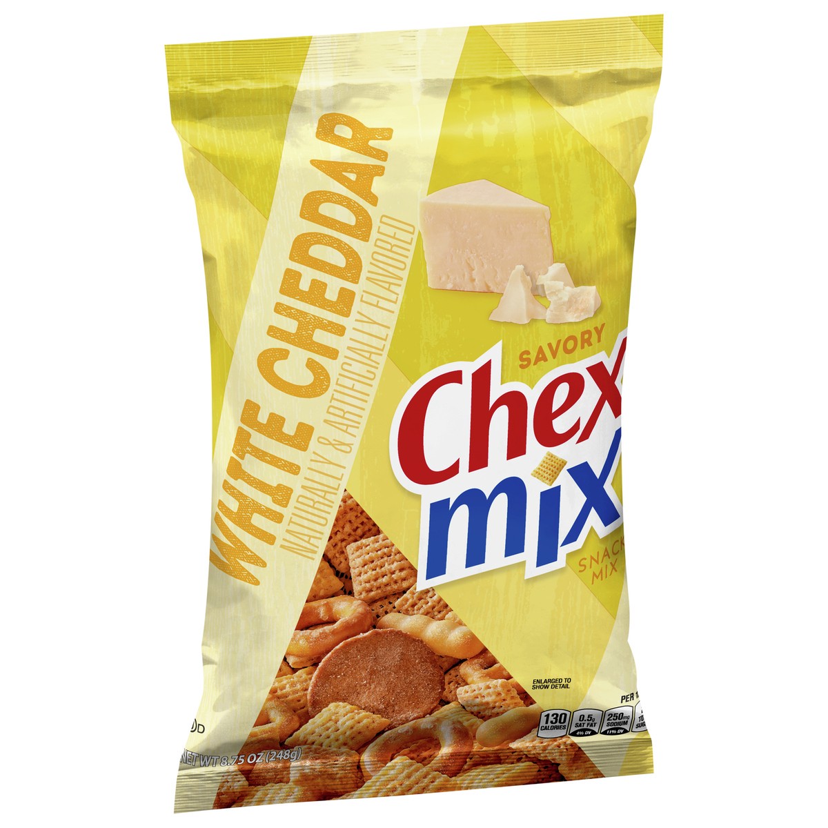 slide 2 of 9, Chex Mix White Cheddar Savory Snack Mix, 8.75 oz Bag, 8.75 oz