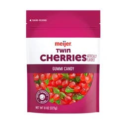 Meijer Gummi Twin Cherries Candy, 8oz