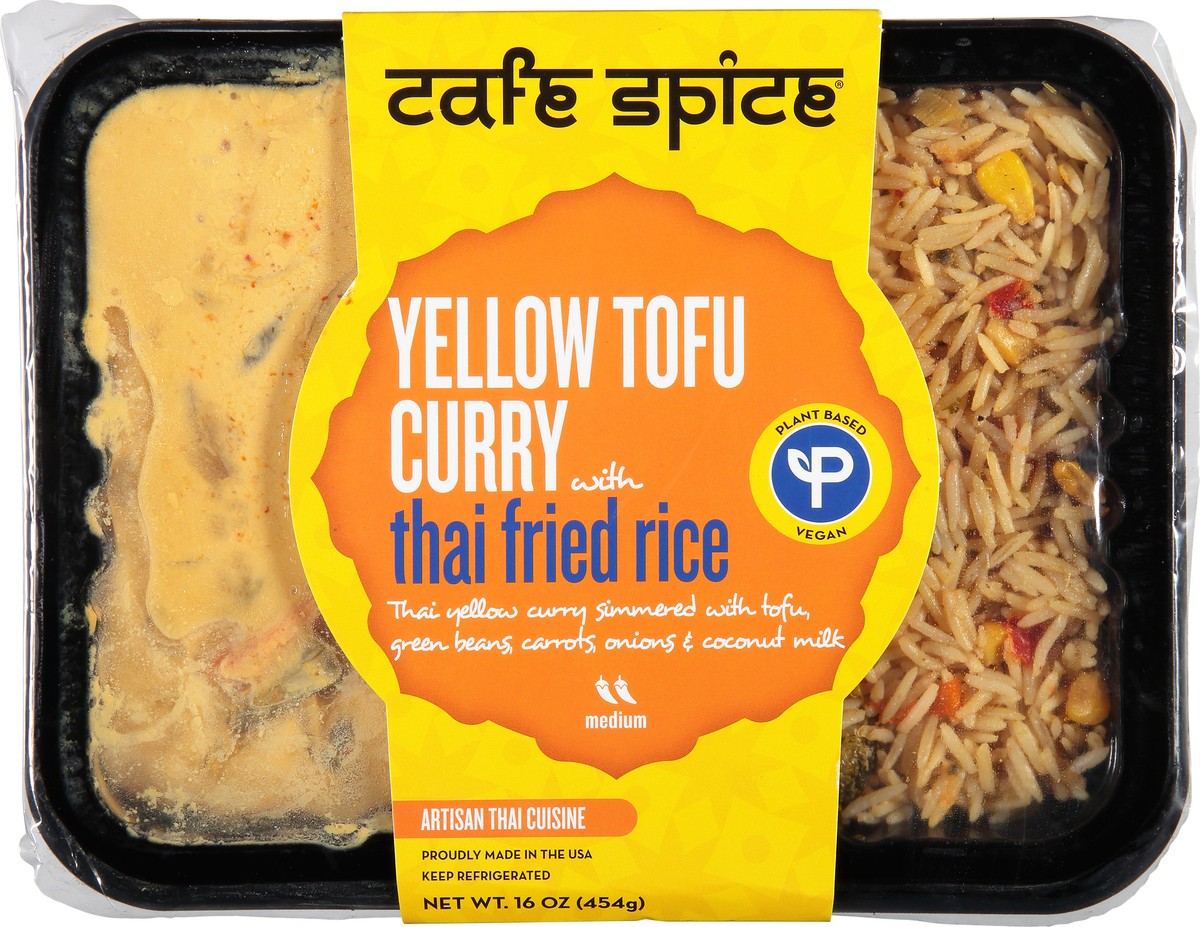 slide 6 of 9, Café Spice Yellow Tofu Curry With Thai Fried Rice, 16 oz