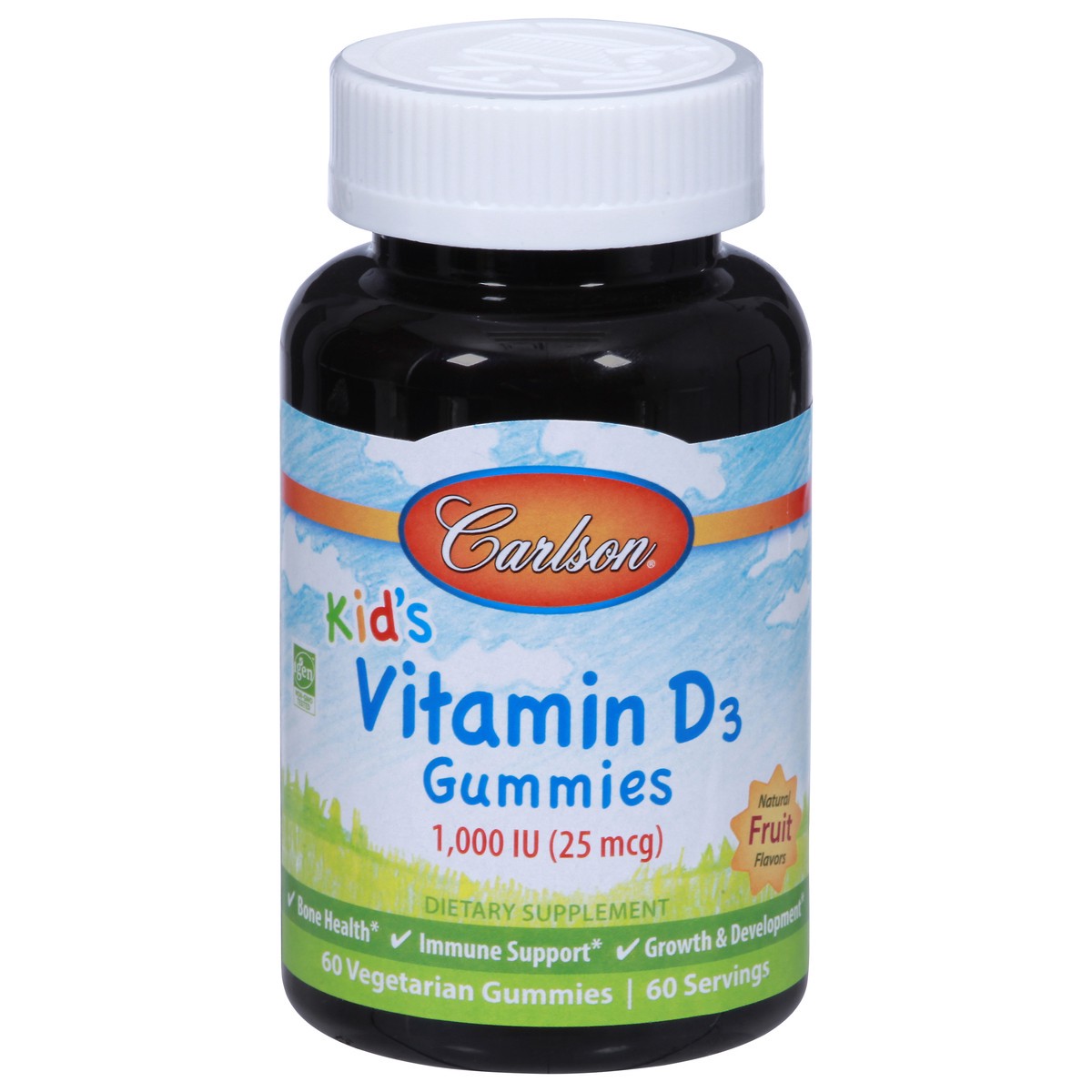 slide 1 of 9, Carlson Kids Vitamin D3 Gummies, 60 ct