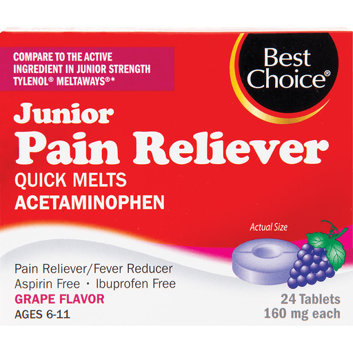 slide 1 of 1, Best Choice Childrens Pain/Reliever Chewable, 24 ct