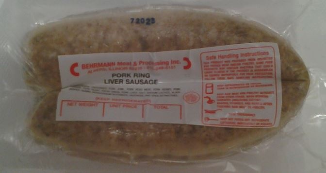 slide 1 of 1, Behrmann Smoked Ring Liver Sausage, per lb