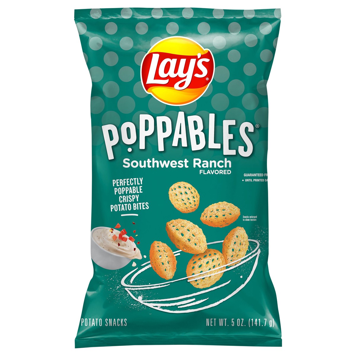 slide 1 of 6, Lay's Poppables Potato Snacks Southwest Ranch Flavored 5 Oz, 5 oz