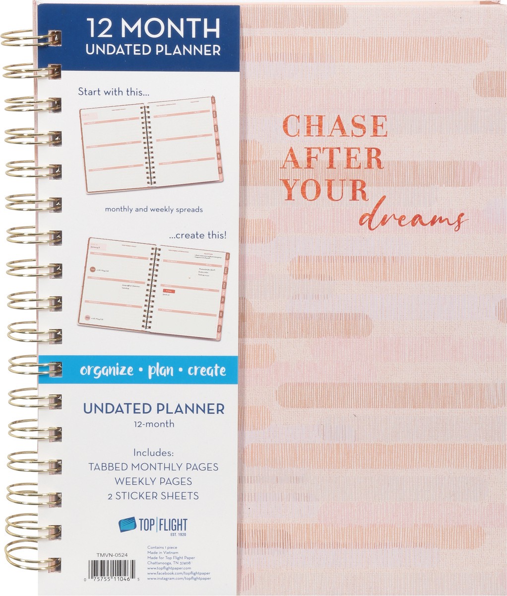 slide 5 of 12, Top Flight 12 Month Planner 1 ea, 1 ct
