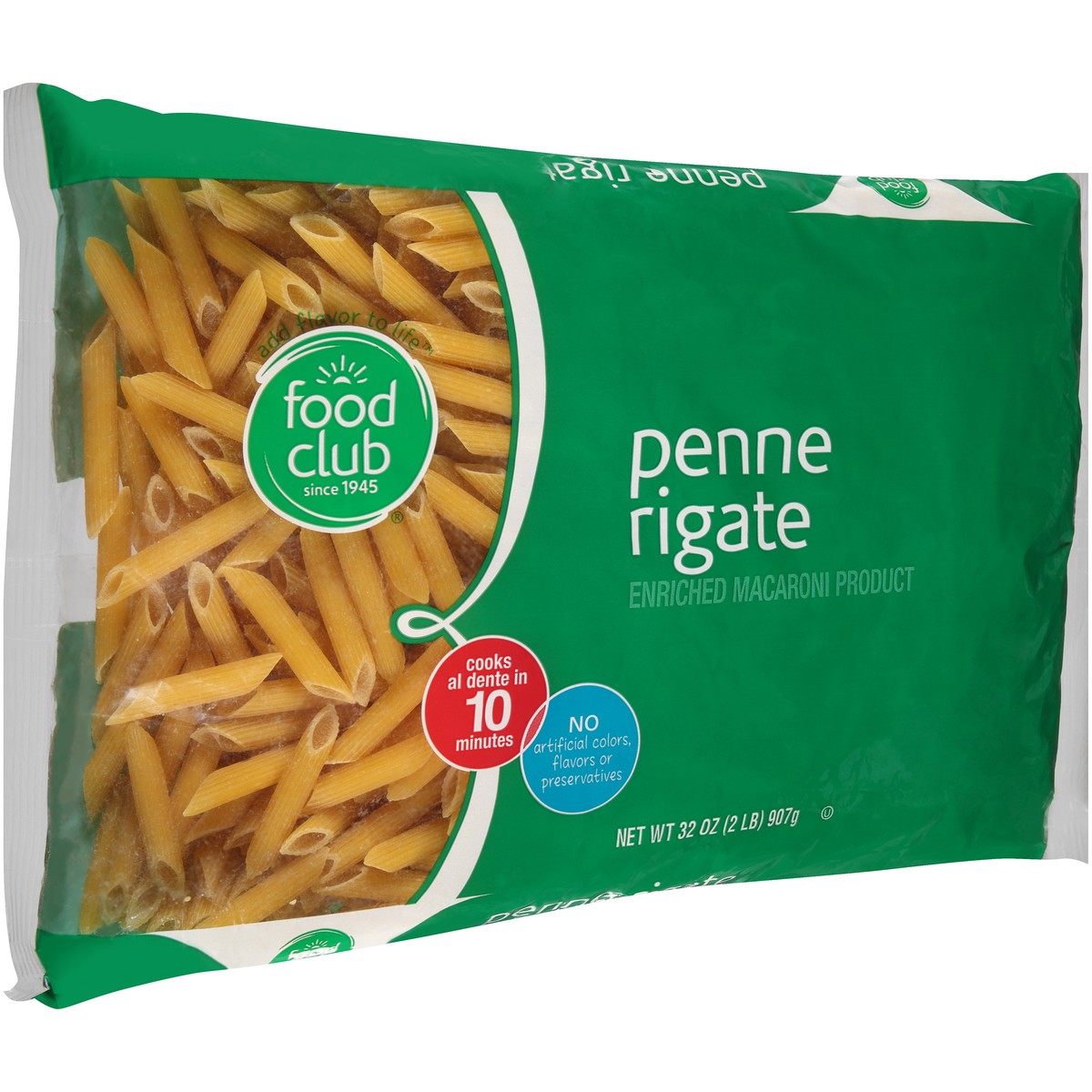 slide 2 of 10, Food Club Enriched Macaroni Product, Penne Rigate, 32 oz