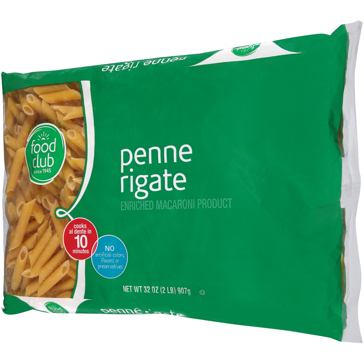 slide 3 of 10, Food Club Enriched Macaroni Product, Penne Rigate, 32 oz