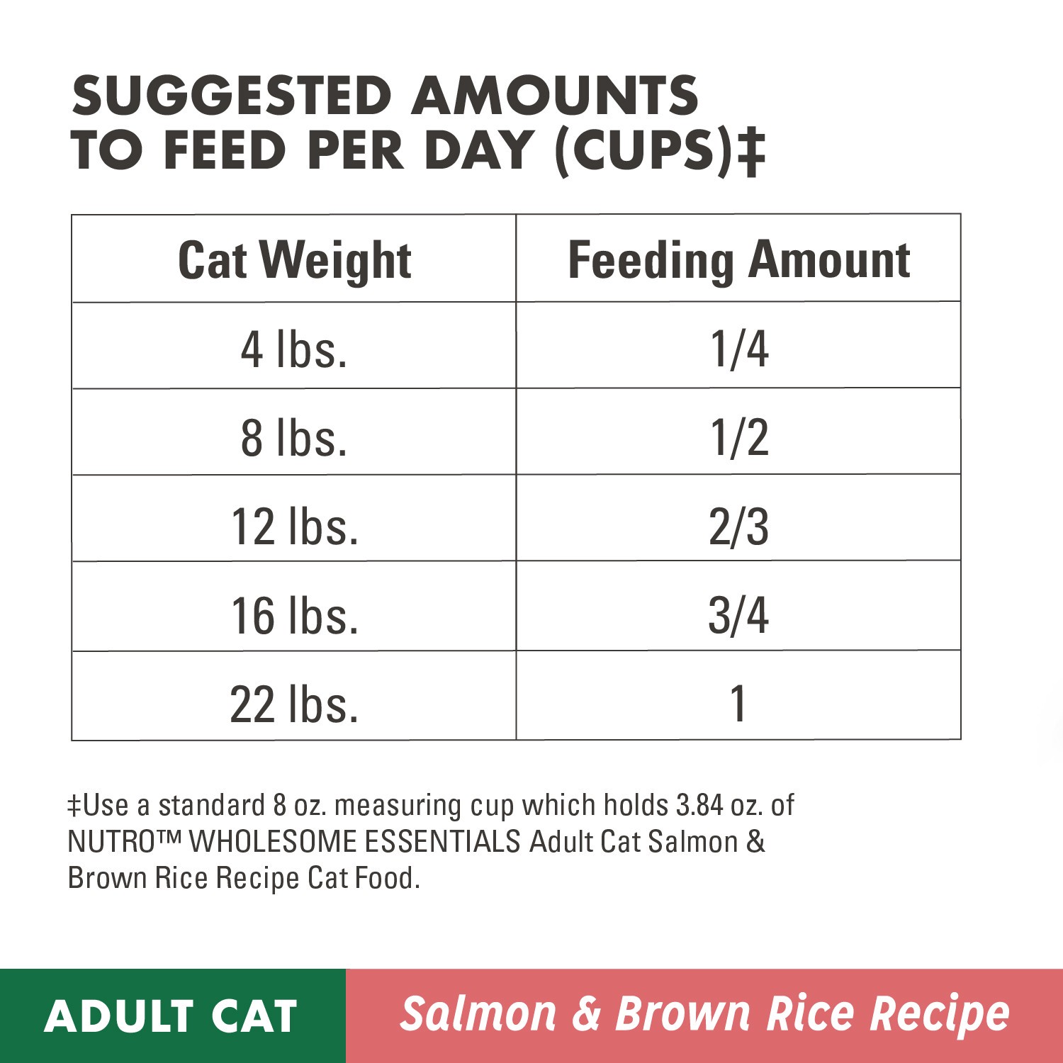slide 4 of 5, Nutro Wholesome Essentials Adult 1+ Years Natural Salmon & Brown Rice Recipe Cat Food 5 lb, 5 lb