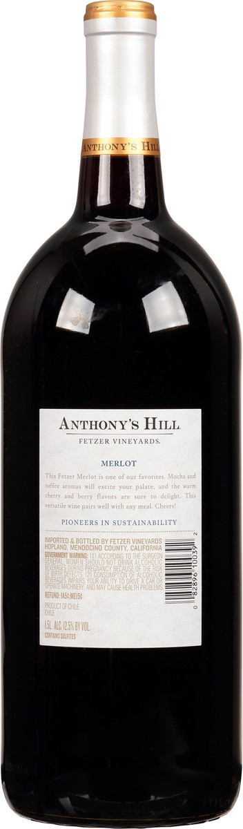 slide 6 of 12, Anthonys Hill Anthony's Hill Merlot, 1.50 liter