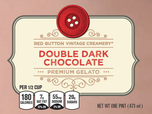 slide 1 of 1, Red Button Creamery Dbl Dark Chocolate Prem, 16 oz