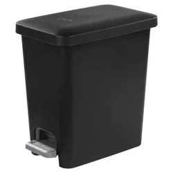 Sterilite Rectangular Step-on Wastebasket White