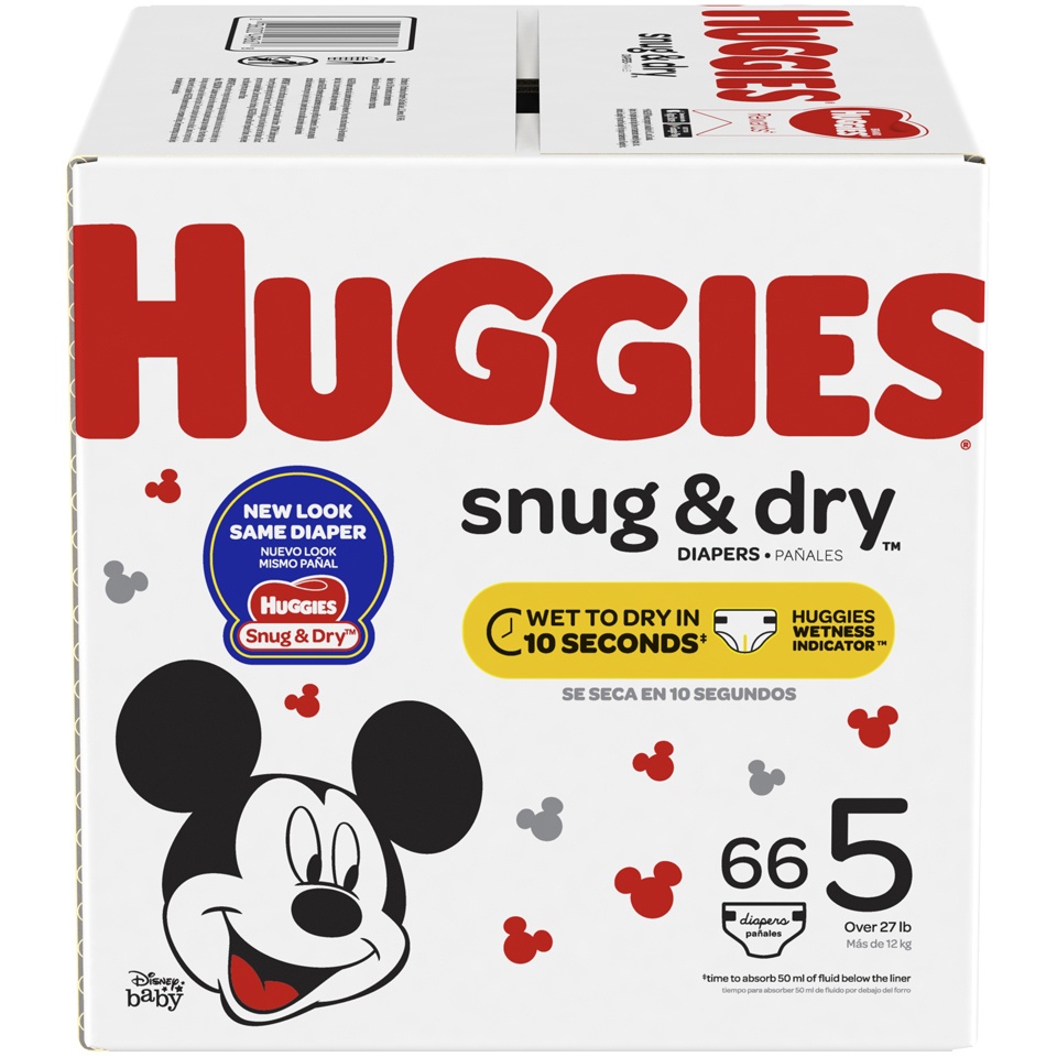 slide 1 of 6, Huggies Snug & Dry Diapers 72 ct, Size 5