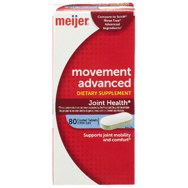 slide 1 of 1, Meijer Movement Advanced Dietary Supplement, 80 ct