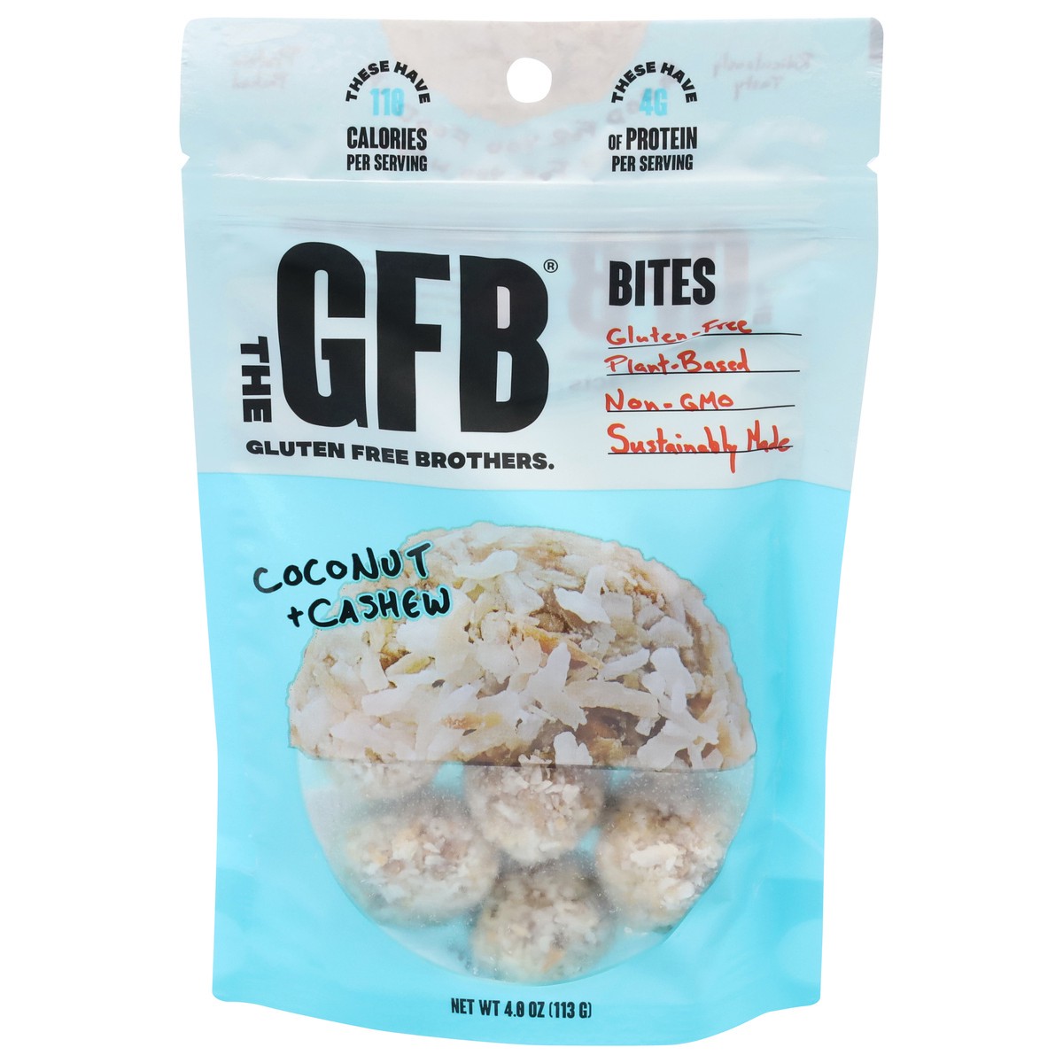 slide 1 of 9, The GFB Coconut + Cashew Bites 4.0 oz, 4 oz