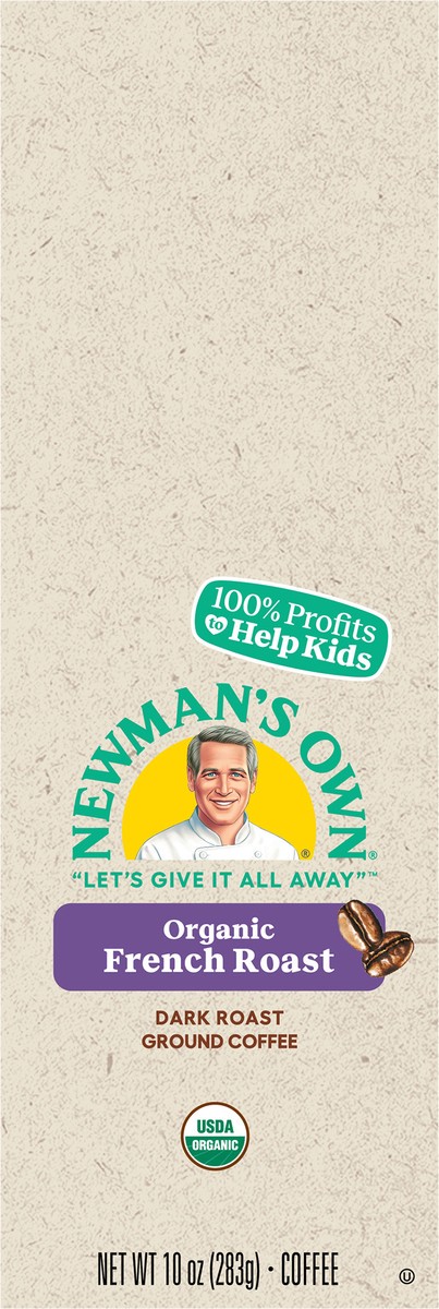 slide 10 of 10, Newman's Own Newman's French Roast, Ground Coffee, Fair Trade Certified, Dark Roast, Bagged 10oz, 10 oz