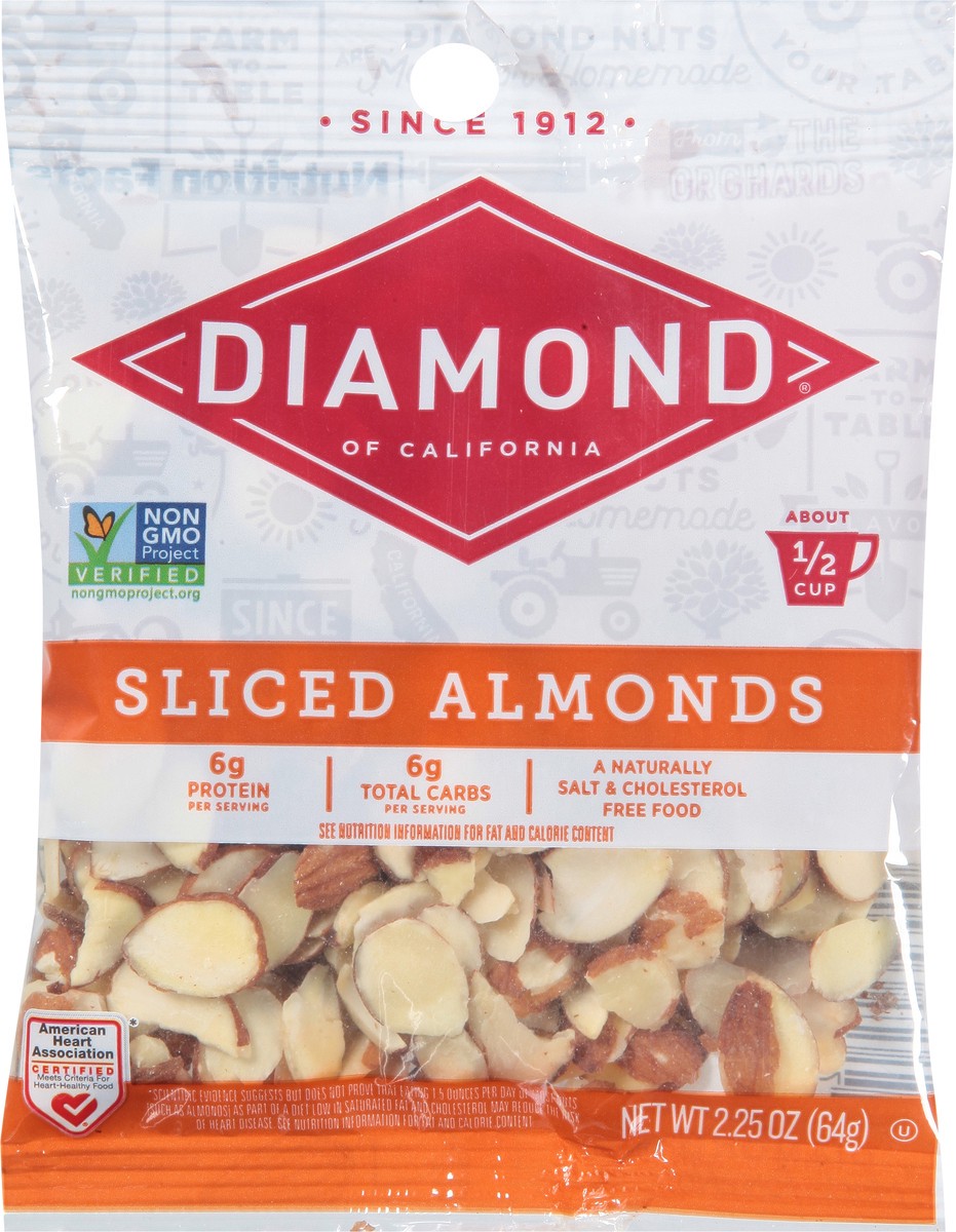slide 6 of 9, Diamond Nuts Sliced Almonds, 2.25 oz