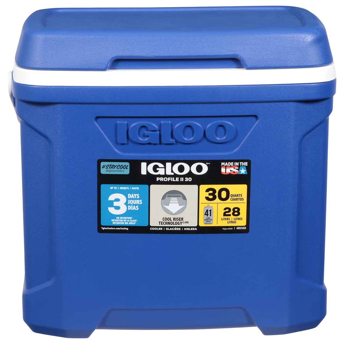 slide 3 of 4, Igloo 30 Quart Blue Profile II Cooler 1 ea, 1 ct