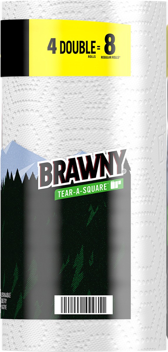 slide 8 of 9, Brawny Tear-A-Square Paper Towels, 4 Double Rolls, 4 ct