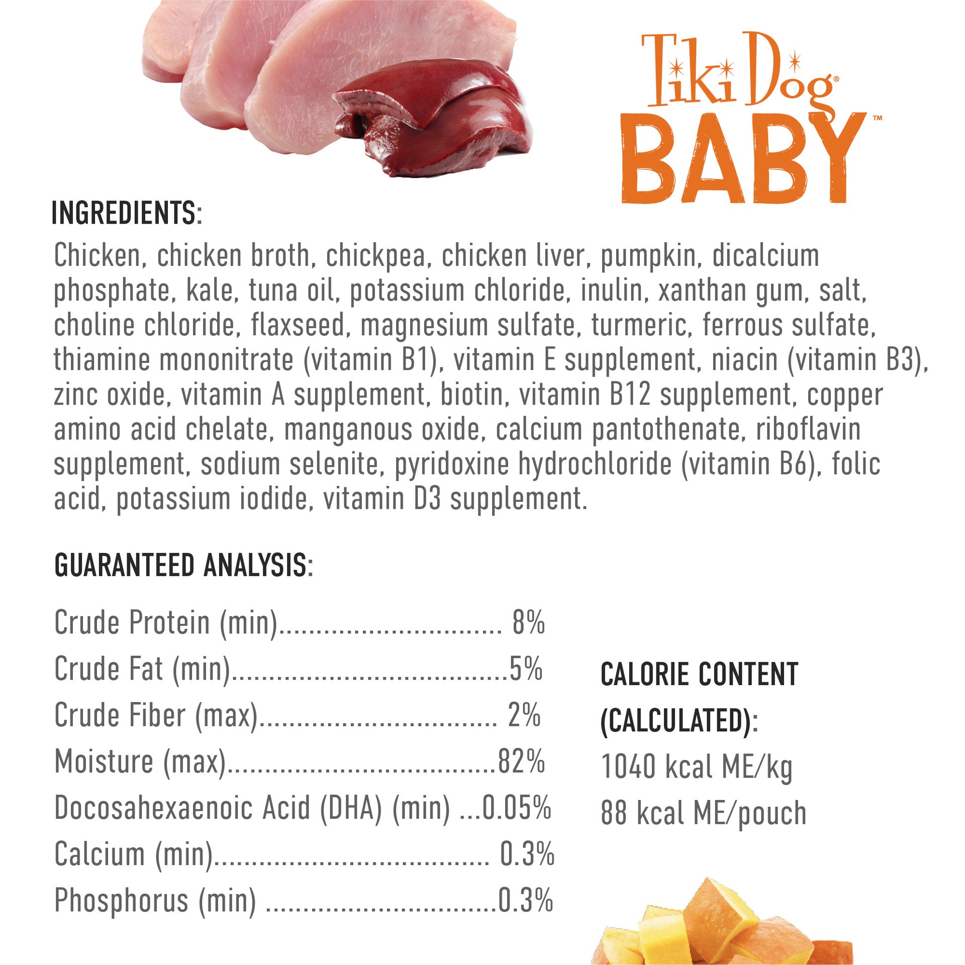 slide 5 of 7, Tiki Dog Baby Mousse Wet Dog Food for Puppies, Chicken, 3 oz. Pouch (12 Count), 3 oz