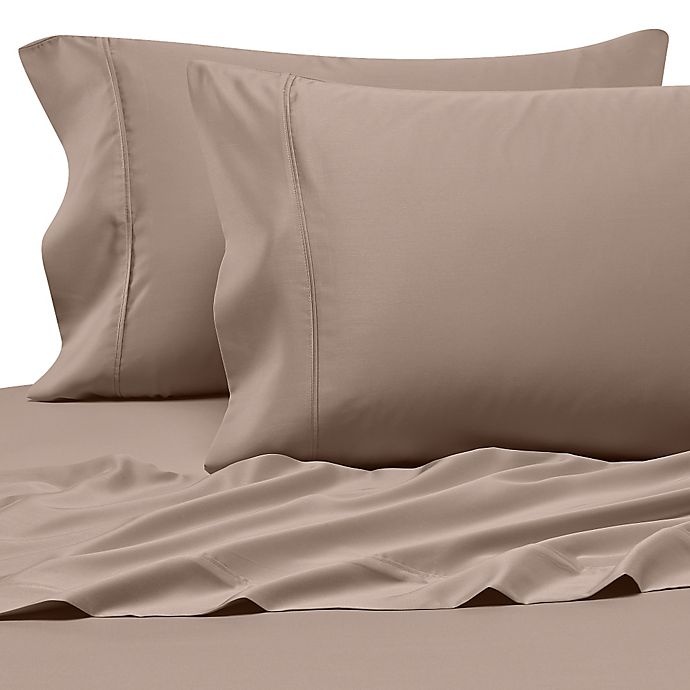 slide 1 of 1, Pure Beech 400-Thread-Count Modal Sateen Full Sheet Set - Taupe, 1 ct