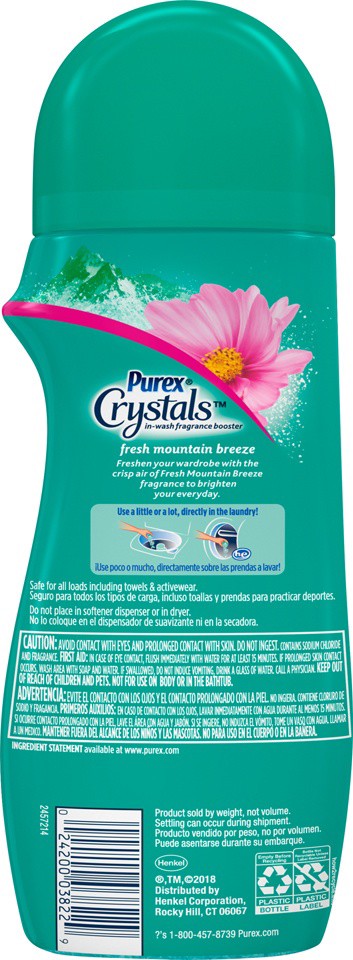 slide 2 of 2, Purex Crystals Fresh Mountain Breeze In-Wash Fragrance Booster, 15.5 oz