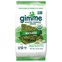 gimMe Roasted Organic Wasabi Flavor Seaweed Snacks 0.35 oz