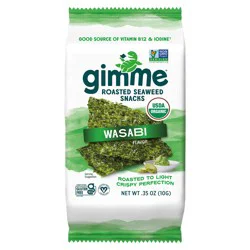 gimMe Roasted Organic Wasabi Flavor Seaweed Snacks 0.35 oz